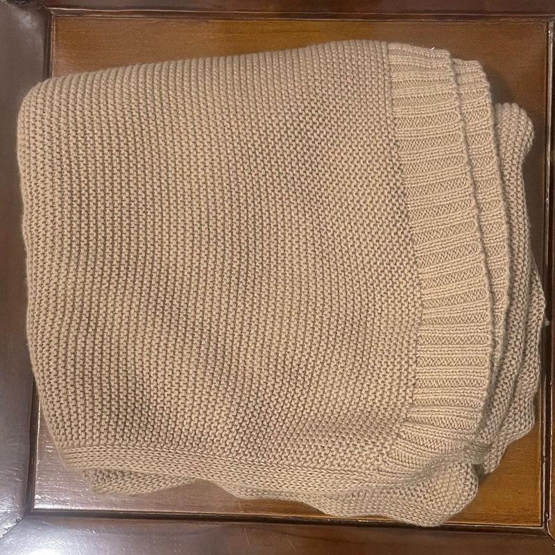 Embroidered Cotton Stroller Cover Blanket Knitted Cuddle Nap Blanket Sofa Blanket Blanket Quilt Nap Sofa