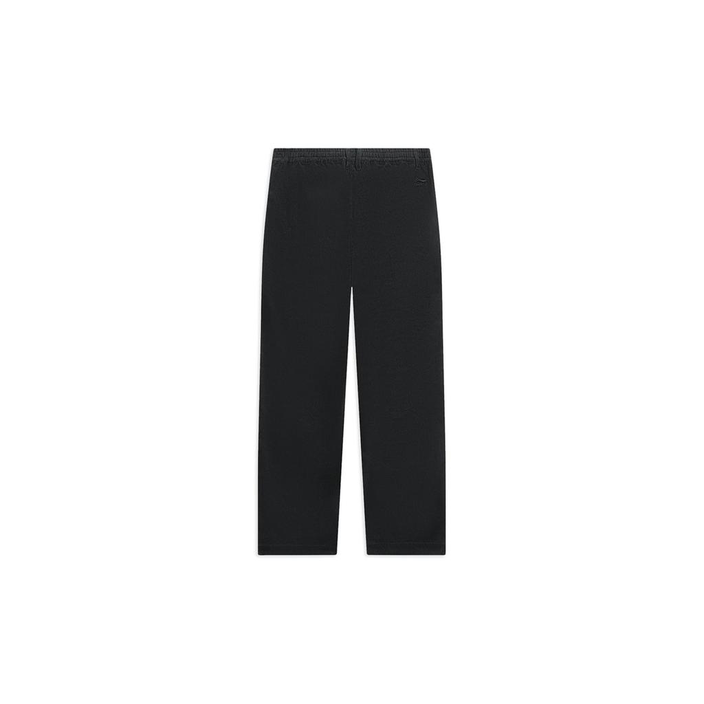 LiNing Straight Leg Casual Pants With Multiple Pockets Men Bottoms Black AKXSC19-3