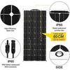 Dokio 100w-12v panneau solaire mono souple semi-flexible camping-car/fourgon