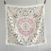 Old Qian Feng silk scarf, women's mulberry silk double crepe temperament printing versatile Chinese square scarf, outer scarf shawl