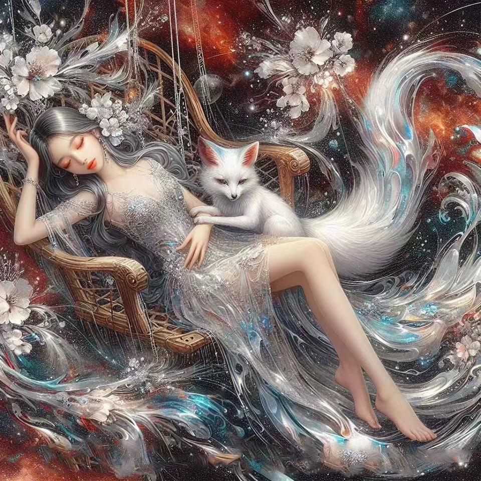 DIY 5D Diamant Malerei Neue Fuchs Fee Volle Runde Platz Diamant Mosaik Blume Stickerei Kunst Diamant Hause Dekoration