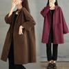 Loose Hooded Casual Trench Coat Long Sleeve Jackets Plus Size Women Autumn Winter Outerwear