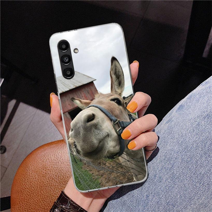 Funny Donkey Phnoe Case for Samsung Galaxy A17 A37 A57 A16 A26 A36 A56 A15 A14 A13 A55 A54 A53 A35 A34 A33 A25 A24 A23 A52 Galax