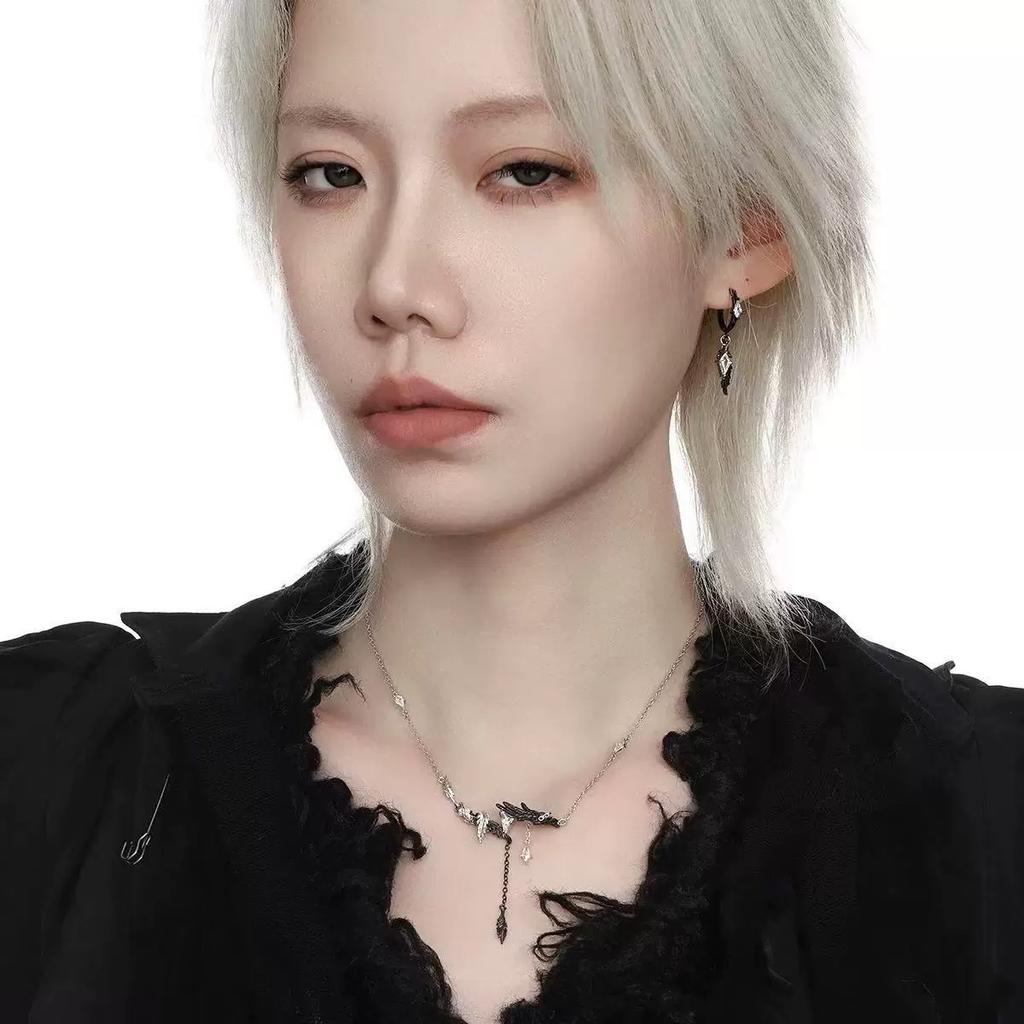 Men and Women of The Same Style, Personalized Feather Small Earrings, Niche High-end Simple Earrings, Super Cool and Cold Ear Buckles