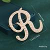 Pearl Alphabet Brooches: Retro Letter Pins for Clothing and Necklines.