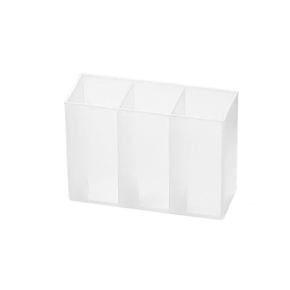 3 Grids Mini Storage Box Self-adhesive Sundries Holder Transparent Makeup Organizer  Home