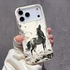 Black Steed With Head Held High Phone Case For IPhone 17 17Air 16 15 14 13 12 11 Pro Max XR XS Max 7 8 Plus Cover Case Coque