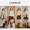 Xiangying Women's High-Waisted A-Line Pleated Skirt