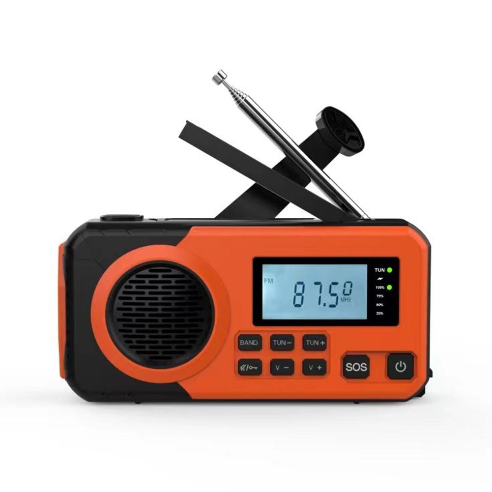 Hand Crank Emergency Radio AM/FM/SW Radio with SOS Alarm Flashlight Portable Weather Radio for Outdoor Camping and Emergency