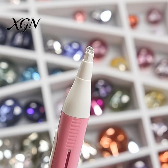 Bead Picking Pen for Crafts Auto Dispenser Pen, Wax Free Faux Diamond Art Tool Picker Round Diamonds DIY Embroidery Accessories
