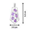 Amethyst Handmade Pendant for Her, 95 Silver Gemstone Jewelry Gift for Mom
