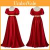 Elegante Vestido de Baile Regência de Cintura Império Vitoriano Vintage