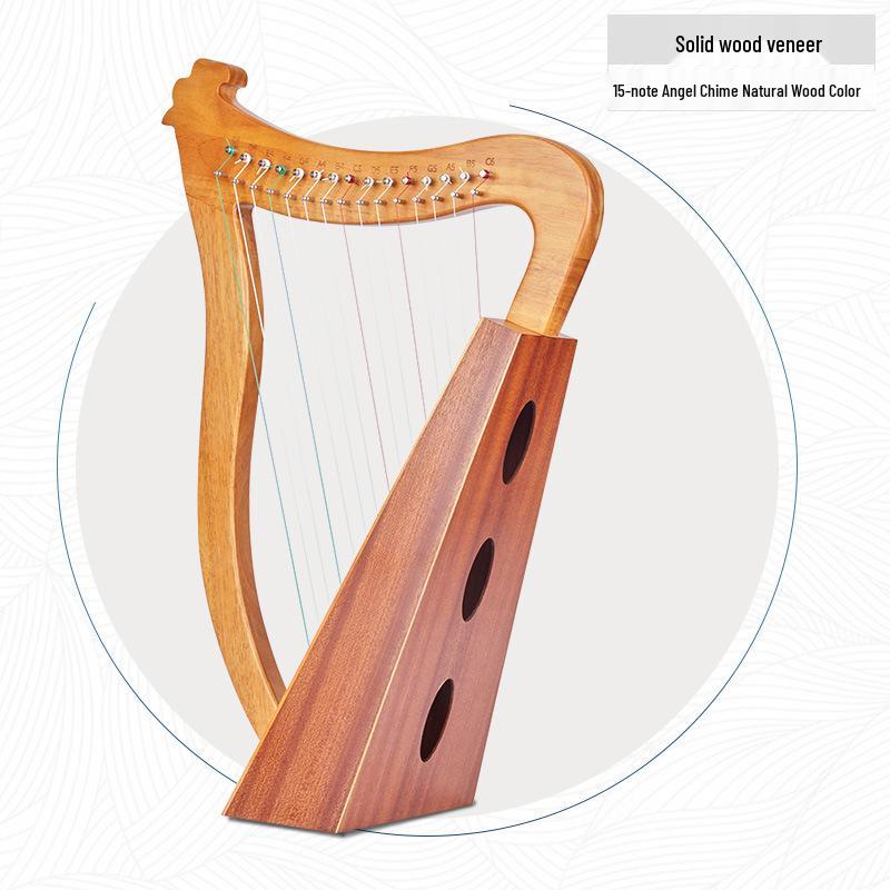 Liră portabilă cu 19 coarde și 16 note