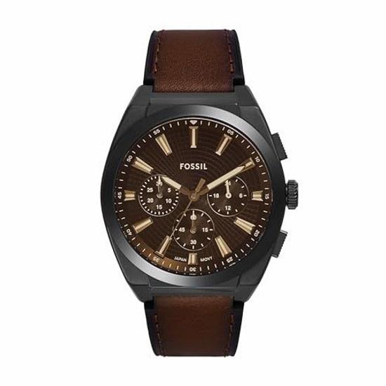 Fossil Wristwatch Everett FS6108 Mens Brown Fashion