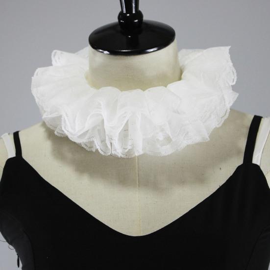 Fake Collar Round-Neck Sweatshirts Tops False Collar Lace Closure Halloween Masquerade Shirt Neckline Enhancer