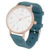 Fieldwork Women's Analog Watch with Silicone Strap and Flower Embossed Rose Pattern In Saile Green (JN043-4)