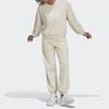 Adidas Originals Crew Sweatshirt Solid Color Sports Pullover Short Women Sweatshirt Yellow White HU1606