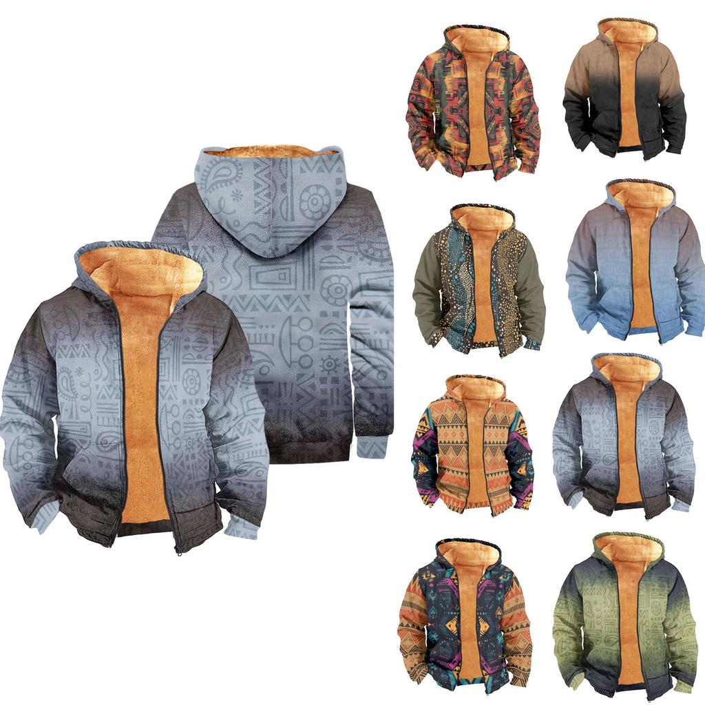 Pánský kabát do kapsy s dlouhým rukávem Fashion Plus Velvet Overcoat