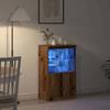 LED Sideboard in Brown 60 x 37 x 100 cm engineered wood