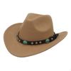 Men's Ladies Western Cowboy Hat Wide Brim Sun Visor Casual Jazz Suede Panama Cowgirl Cap for