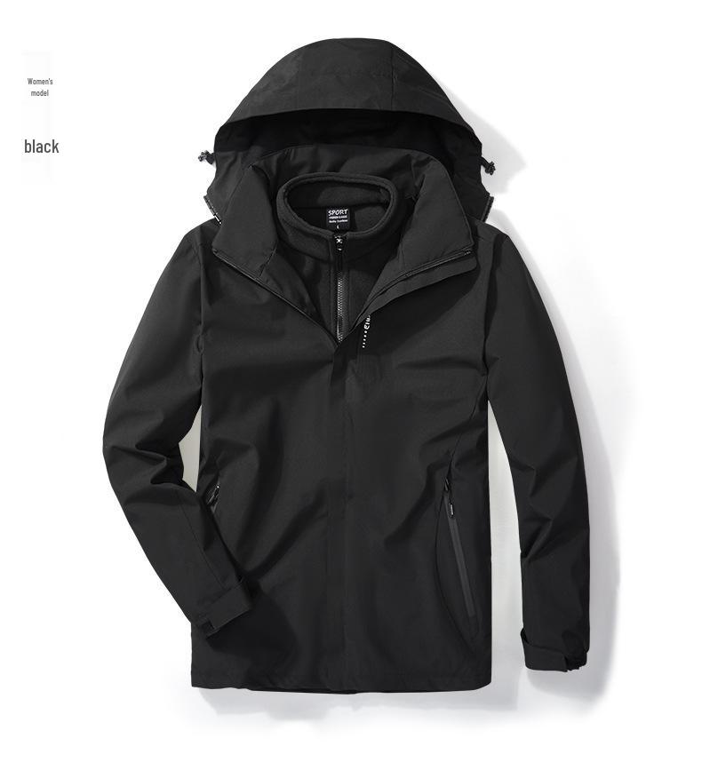 Women's & Men's 3-in-1 Detachable Couple's Jacket: Windproof, Waterproof, Cold-Resistant for Autumn & Winter
