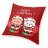 Bubu Dudu Xmas Merry Christmas Pillowcase Soft Fabric Cushion Cover Decorative Pillow Case Cover Home Square 45X45cm