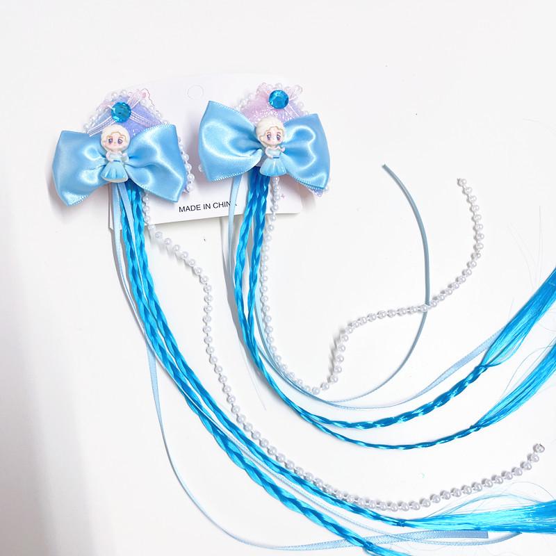 Frozen Elsa Hair Clips - No Damage Hair Bows for Girls