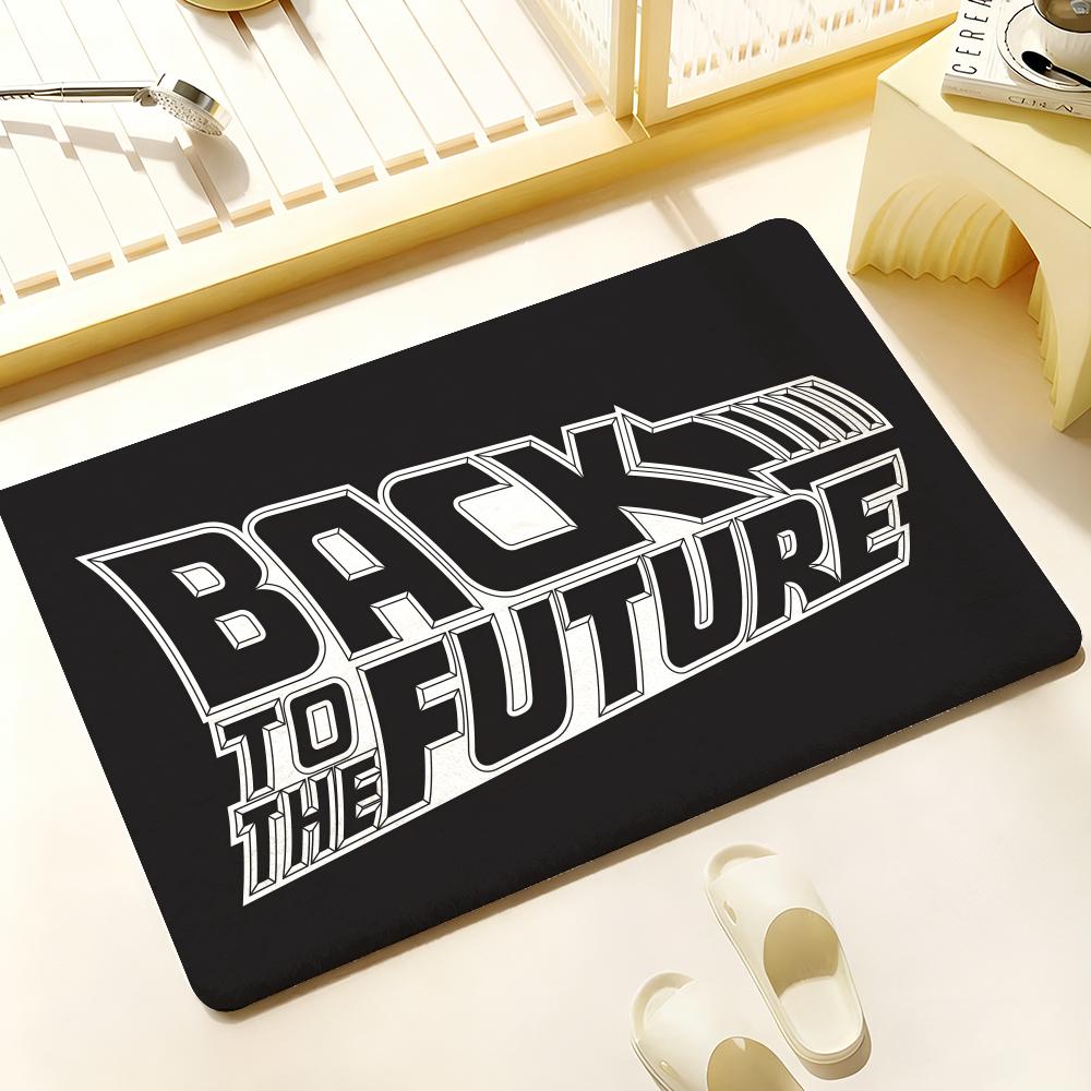 Hot B Back To the F Future Floor Mat Cozy Flannel Soft Thick Non Slip Mat For Living Room Bedroom Kitchen Decor Rugs
