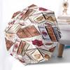 1pc Vintage Books and Butterflies Umbrella with Plastic Handle,Cartoon Pattern,Suitable for All Seasons Multi-functional Umbrella322