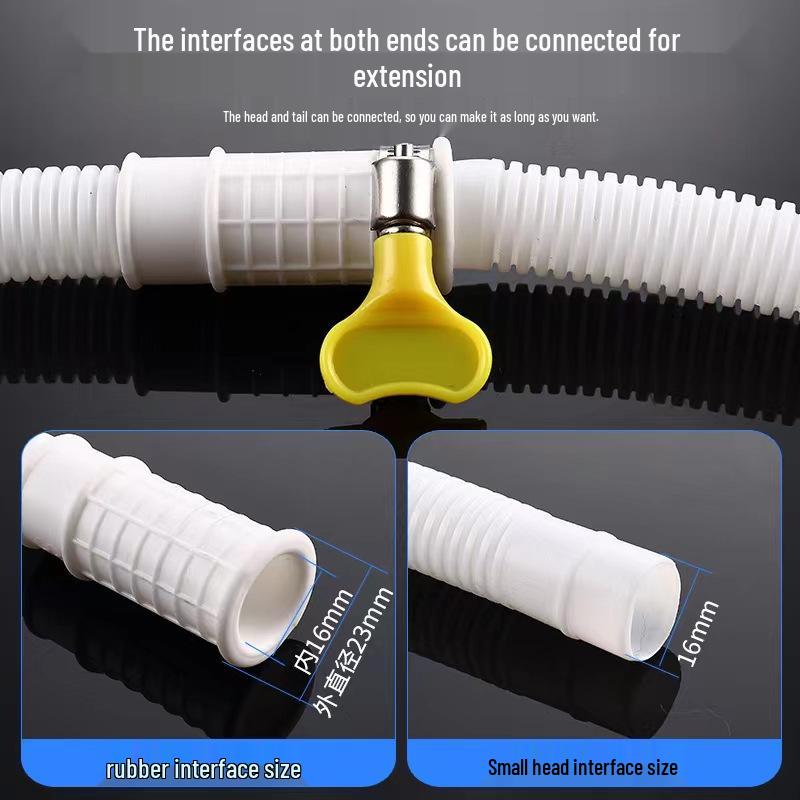 Manguera Suave Extensible para el Hogar: Lavadora Semi-Automática y Drenaje de Aire Acondicionado con Conector de Entrada de Agua Corrugado