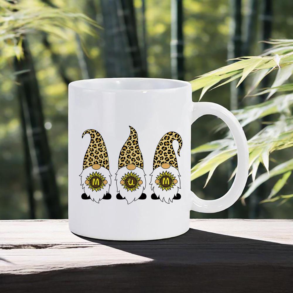 Mother's Day Coffee Mug Love You Mom Ceramic Mug Floral Pattern Water Cup for Mum Cozy Present for Mother Daily Use Unusual Mugs
