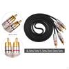 2 to Stereo Audio Cable Cord, Professional Male Multipurpose Durable Cord Adapter for Home