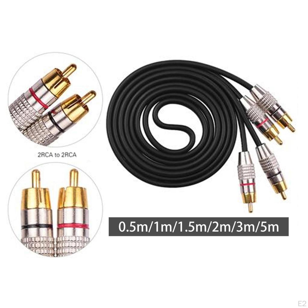 2 to Stereo Audio Cable Cord, Professional Male Multipurpose Durable Cord Adapter for Home
