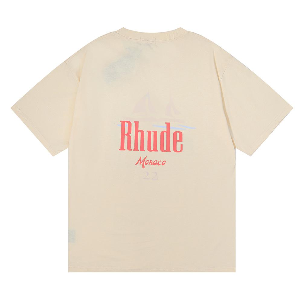 Summer Men Women Manaco Sailboat Print Boxy Oversized Cotton Tee 100% Cotton T-shirt S