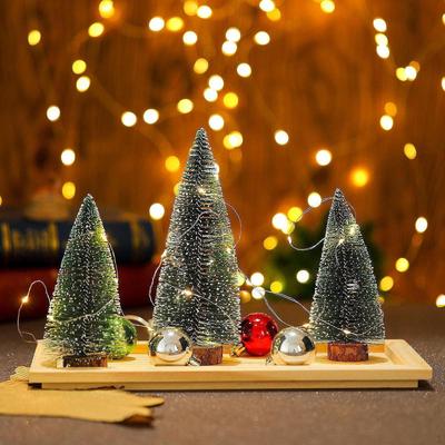 Artificial Christmas Tree Gifts with Lights Decorative for Shelf Party Desk
