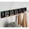 Coat Rack Wall Mount - Modern, Metal Wall Coat Rack Sturdy Wall Hook Rack Rail for Hanging Coat, Jacket, Clothes, Hat