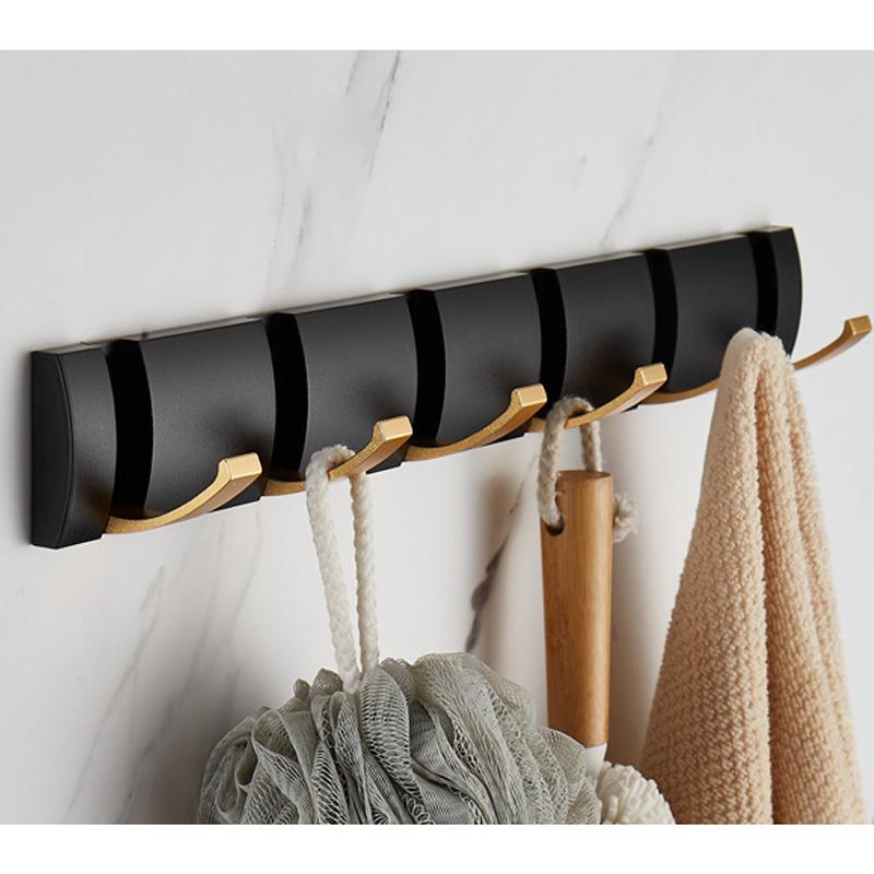 Coat Rack Wall Mount - Modern, Metal Wall Coat Rack Sturdy Wall Hook Rack Rail for Hanging Coat, Jacket, Clothes, Hat