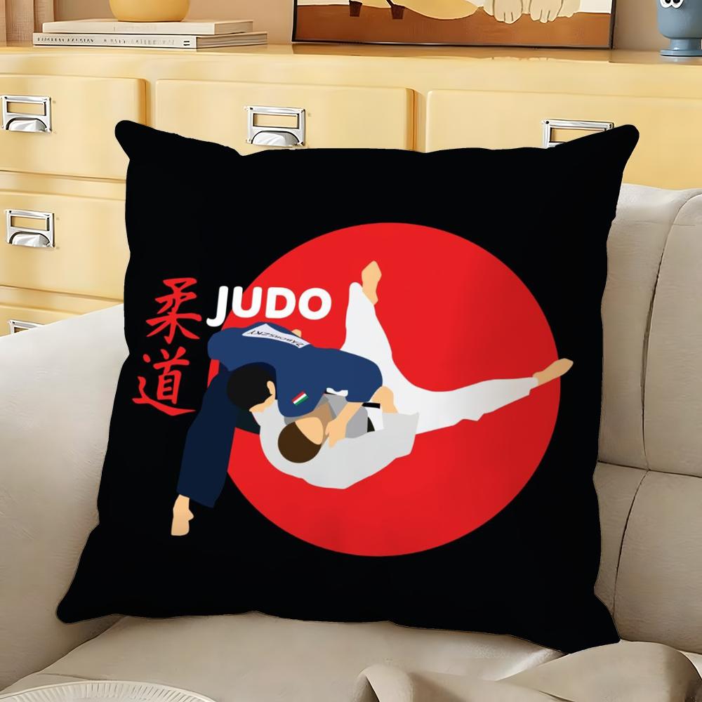 Sports Judo Martial Arts Cushion Cover Soft Durable Reversible Pillow Cover Home Car MultiScene Daily Comfort Pillowcase