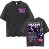 Rapper Omar Courtz Primera Musa World Tour Magliette Uomo Donna Moda Gotica Hip Hop Maglietta Vintage Lavata a Maniche Corte