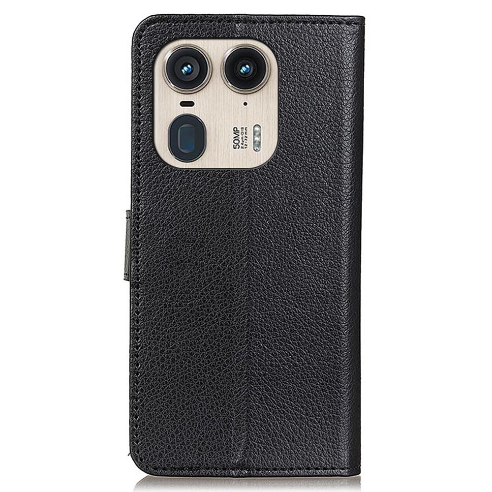 For Motorola Edge 50 Ultra 5G/Moto X50 Ultra 5G Case with Card Holder Slots Leather Litchi Texture Phone Cover