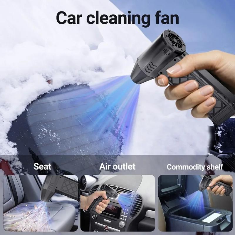 2026 New Portable Electric Air Duster Cleaning Blower Tool 130000RPM Turbo Jet Fan 4 Gears Adjustable Type-C Charging Car Snow Cleaning