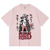 230 Gsm 100% Cotton One Piece V79 Luffy Film Red Print Unisex Heavy Cotton T Shirt