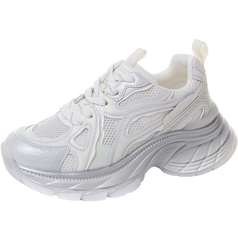 Platform-soled fashion dad shoes women's new casual versatile height increase lightweight small sports casual shoes