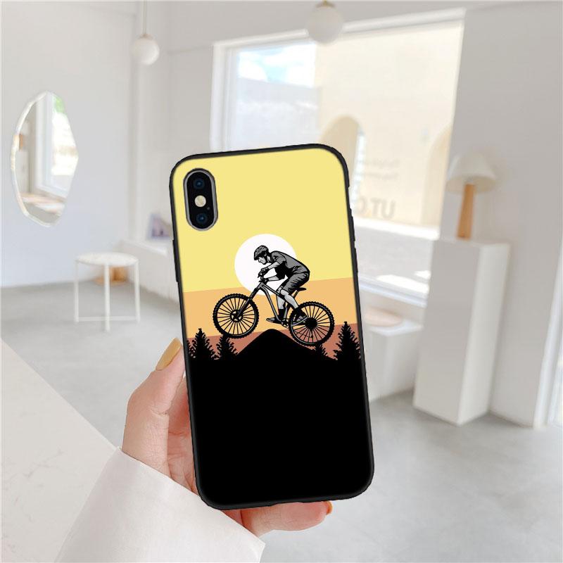 LO28 Cycling Bicycle Soft Shell Phone Case for iPhone SE X XS XR 11 16E 17 Pro Max Air 8 7 6 6s Plus