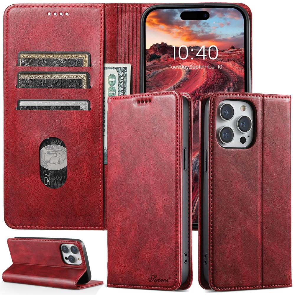 Premium Wallet Magnetische Lederhülle für iPhone 15 14 Plus 13 12 11 Pro Max XS MAX für Samsung S23 S22 Ultra Plus S23FE Note20Ultra A14 A54 A53