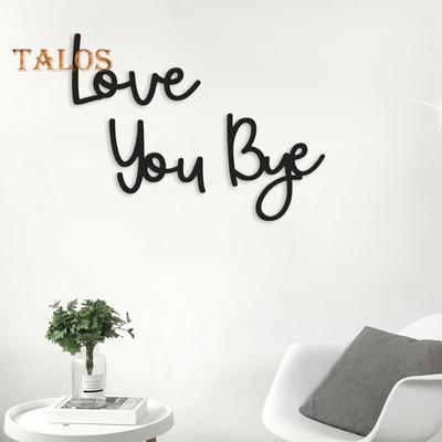 Wandschild aus Holz mit der Aufschrift „Love You Bye“, Heimdekoration, Wandbuchstaben für den Eingangsbereich, Dekoration für den Valentinstag, Wohnzimmertür, Eingang