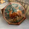 1 Pezzo Ombrello Pieghevole Automatico - Fantasia Cervi della Foresta, Design Portatile e Pieghevole con 8 Stecche, Regali di Natale e Compleanno