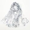 Georgette Floral Printed Shawl Chiffon Silk Scarf Lightweight Neck Scarf Summer Neck Sun Protection Silk Scarf Shawl 160*50cm