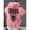 Men's Geometric Print Hoodie - Stylish Loose-Fit Casual Pullover