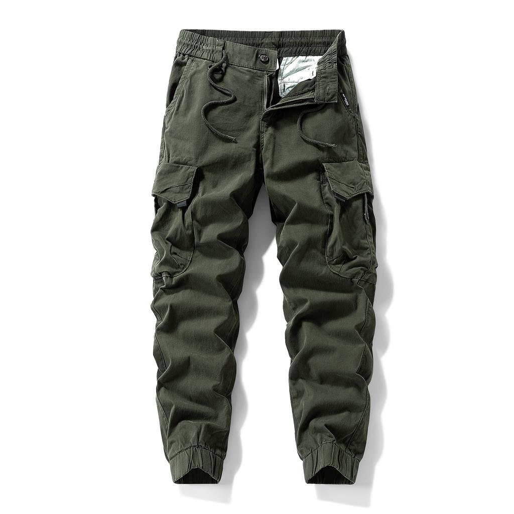Retro Tactical Work Pants Men's Versatile Outdoor Loose Multi Pocket Straight Leg Casual Pants